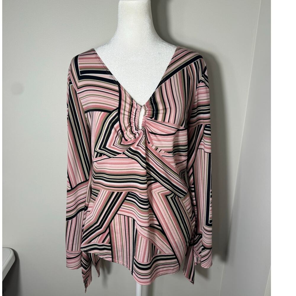 Vintage Y2K 90s Retro Festival Rave Flare Sleeve Top